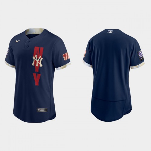 New York New York Yankees 2021 Mlb All Star Game Authentic Navy Jersey Men’s->new york yankees->MLB Jersey