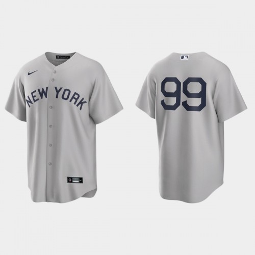 New York New York Yankees #99 Aaron Judge Men’s Nike Gray 2021 Field of Dreams Game MLB Jersey Men’s->new york yankees->MLB Jersey