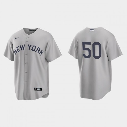 New York New York Yankees #50 Jameson Taillon Men’s Nike Gray 2021 Field of Dreams Game MLB Jersey Men’s->new york yankees->MLB Jersey