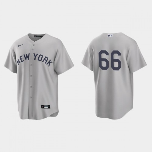 New York New York Yankees #66 Kyle Higashioka Men’s Nike Gray 2021 Field of Dreams Game MLB Jersey Men’s->new york yankees->MLB Jersey