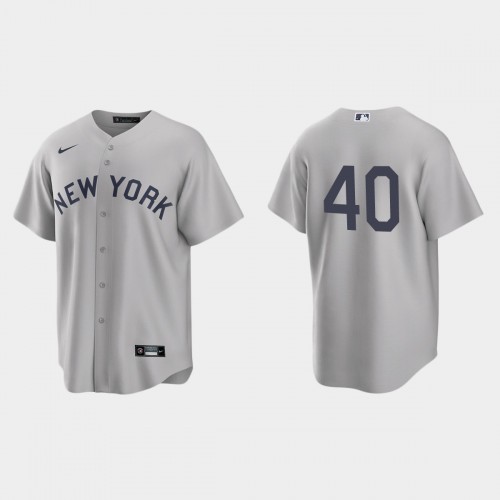 New York New York Yankees #40 Luis Severino Men’s Nike Gray 2021 Field of Dreams Game MLB Jersey Men’s->new york yankees->MLB Jersey