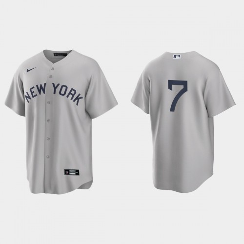 New York New York Yankees #7 Mickey Mantle Men’s Nike Gray 2021 Field of Dreams Game MLB Jersey Men’s->new york yankees->MLB Jersey