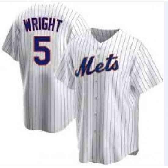 Mens Nike New York Mets #5 David Wright Replica White Home Cool Base MLB Jersey->new york mets->MLB Jersey