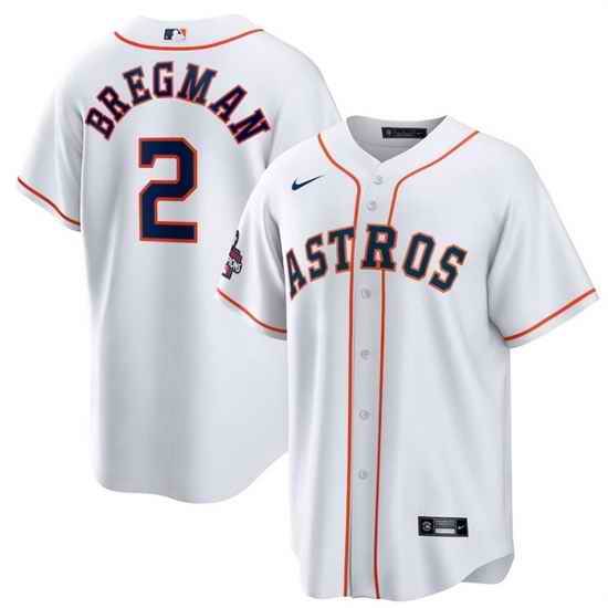 Youth Houston Astros #2 Alex Bregman White 2022 World Series Champions Home Stitched BaseballJersey->youth mlb jersey->Youth Jersey