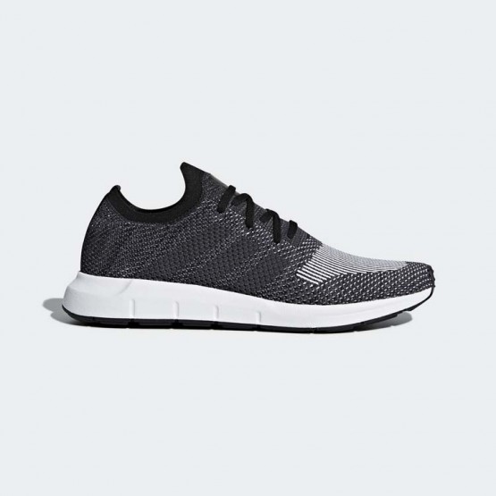 Mens Core Black/Grey/Medium Grey Heather Adidas Originals Swift Run Primeknit Shoes 107KUADB->Adidas Men->Sneakers