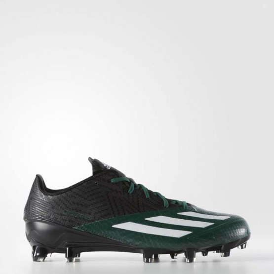 Mens Core Black/White/Dark Green Adidas Adizero 5-star 5.0 Cleats Football Cleats 168HYWDV->Adidas Men->Sneakers
