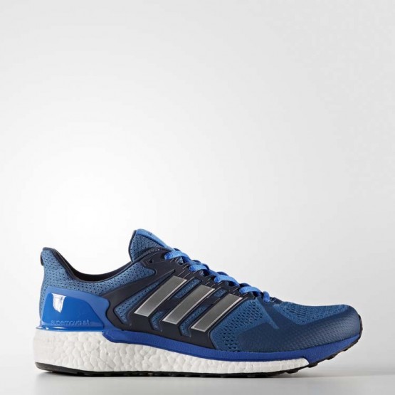 Mens Core Blue/Metallic Silver/Satellite Adidas Supernova St Running Shoes 186GXLDO->Adidas Men->Sneakers