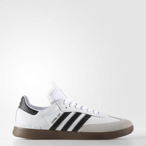 Mens White/Core Black Adidas Originals Samba Adv Shoes 211WZDLJ->Adidas Men->Sneakers
