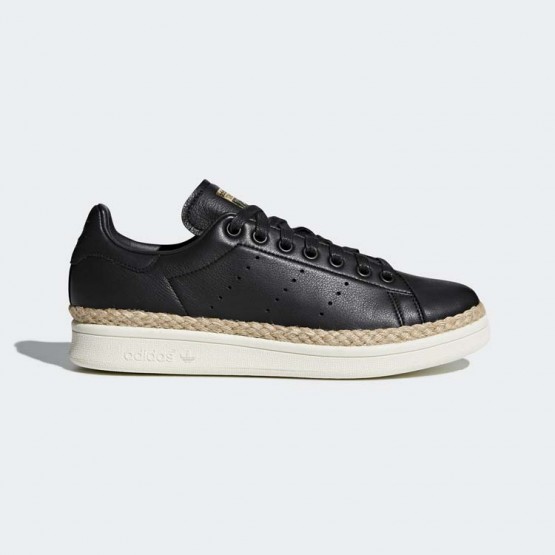 Womens Core Black/Off White Adidas Originals Stan Smith New Bold Shoes 226GIMED->Adidas Women->Sneakers