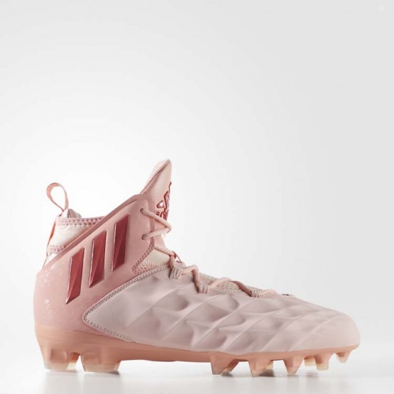 Mens Icey Pink/Trace Pink Adidas Freak Lax Mid Cleats Lacrosse Cleats 240MTVFB->Adidas Men->Sneakers