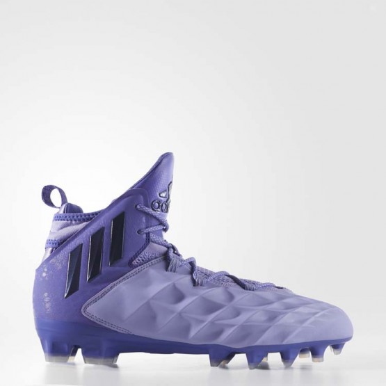 Mens Light Purple/Purple Adidas Freak Lax Mid Cleats Lacrosse Cleats 262UCVJO->Adidas Men->Sneakers