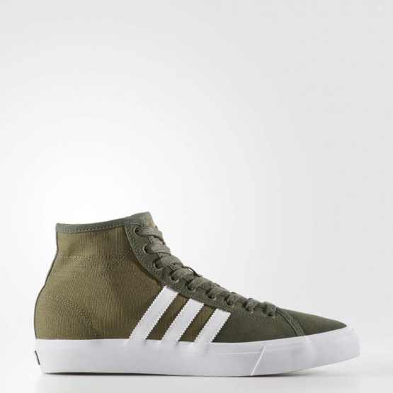 Mens Olive Cargo/White/Base Green Adidas Originals Matchcourt High Rx Shoes 304TEAWS->Adidas Men->Sneakers