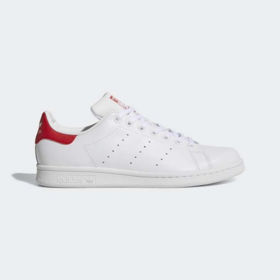 Mens White Ftw/White/Collegiate Red Adidas Originals Stan Smith Shoes 334FLQWR->Adidas Men->Sneakers