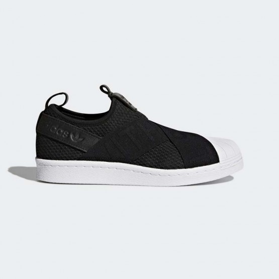 Womens Core Black/White Adidas Originals Superstar Slip-on Shoes 378XRGMJ->Adidas Women->Sneakers