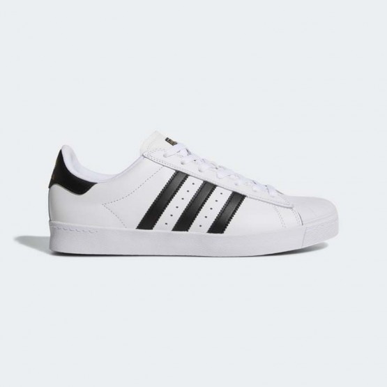 Mens White/Core Black Adidas Originals Superstar Vulc Adv Shoes 406NHSDI->Adidas Men->Sneakers