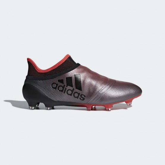 Mens Grey/Black Adidas X 17+ Purespeed Firm Ground Cleats Soccer Cleats 413UAQLR->Adidas Men->Sneakers