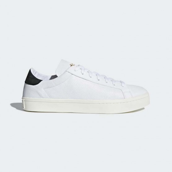 Mens White/Core Black Adidas Originals Court Vantage Shoes 415DIUOB->Adidas Men->Sneakers