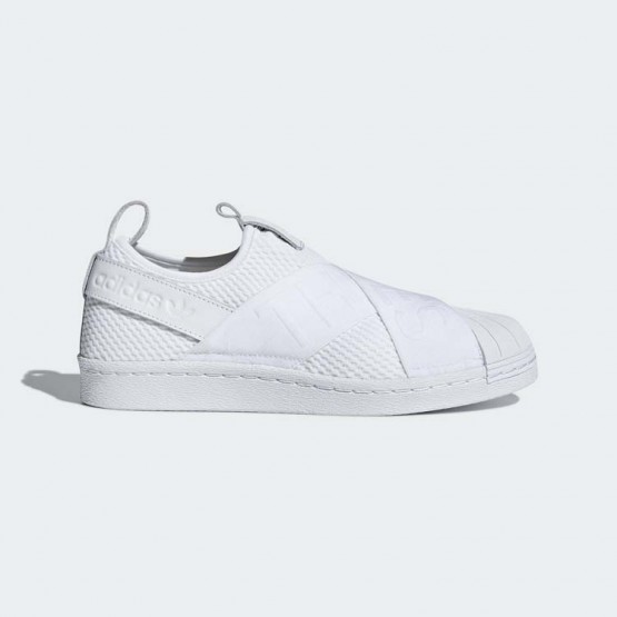 Womens White/Core Black Adidas Originals Superstar Slip-on Shoes 419IVDAF->Adidas Women->Sneakers