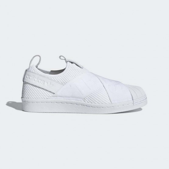 Womens White/Core Black Adidas Originals Superstar Slip-on Shoes 419IVDAF