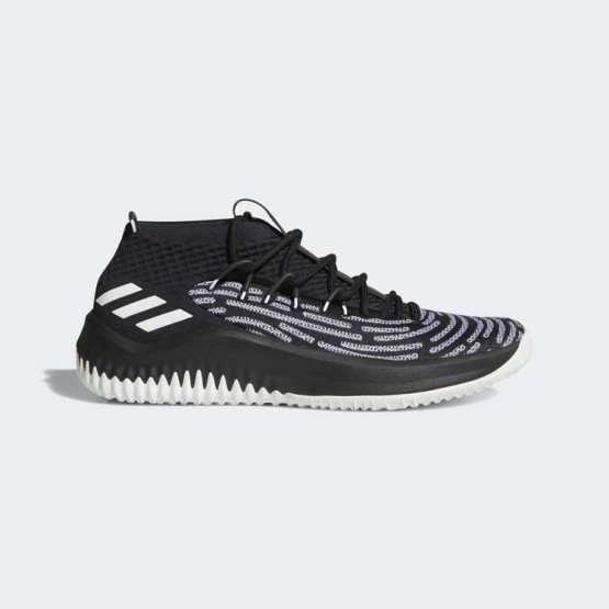 Mens Core Black/White/Grey Adidas Dame 4 Black History Month Basketball Shoes 425ZXWAG->Adidas Men->Sneakers