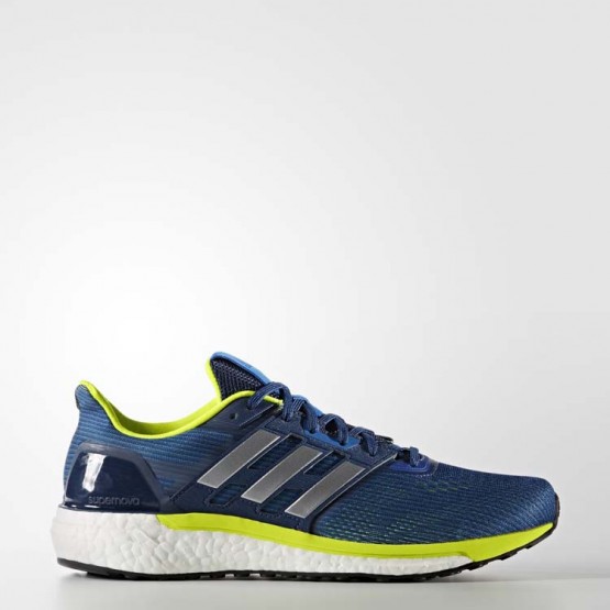 Mens Blue/Metallic Silver/Electricity Adidas Supernova Running Shoes 430LWJAK->Adidas Men->Sneakers