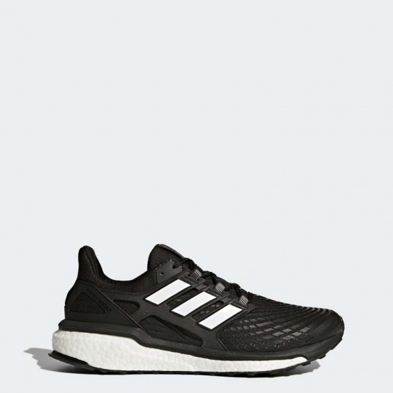 Mens Core Black/White Adidas Energy Boost Running Shoes 456IJTLB->Adidas Men->Sneakers