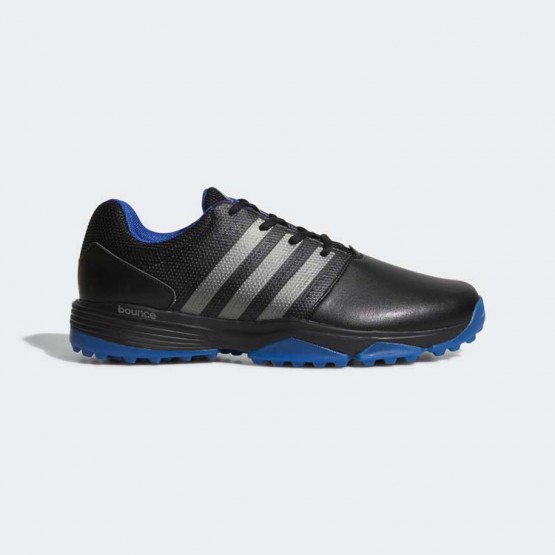 Mens Core Black/Collegiate Royal Adidas 360 Traxion Wide Golf Shoes 460RLCNS->Adidas Men->Sneakers
