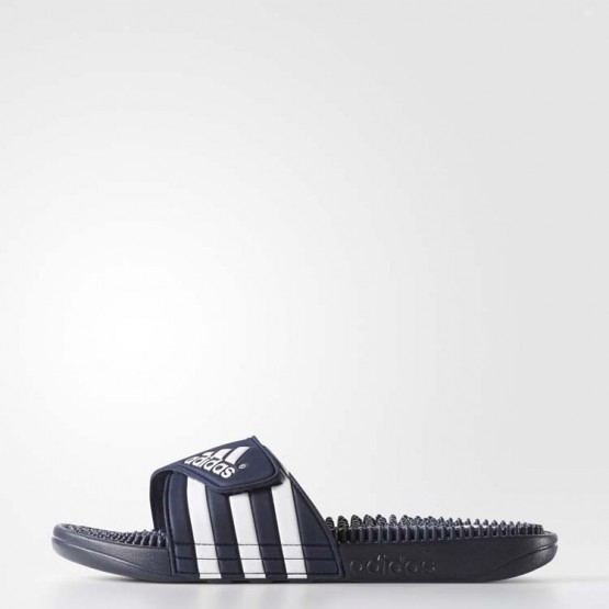 Mens New Navy/White Adidas Adissage Slides Training Shoes 484LCFVU->Adidas Men->Sneakers