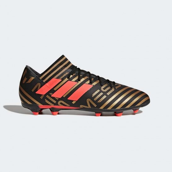 Mens Core Black/Infrared/Tactile Gold Metallic Adidas Nemeziz Messi 17.3 Firm Ground Boots Soccer Cleats 498CLFIV->Adidas Men->Sneakers