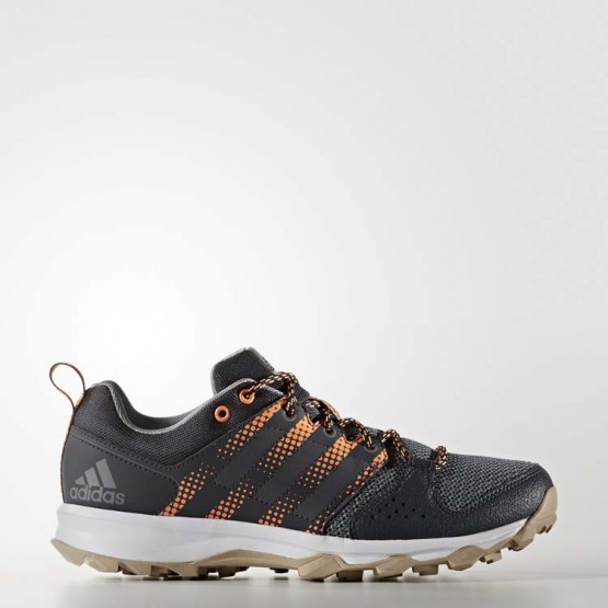 Womens Grey/Glow Orange Adidas Galaxy Trail Running Shoes 506BZFKY->Adidas Women->Sneakers