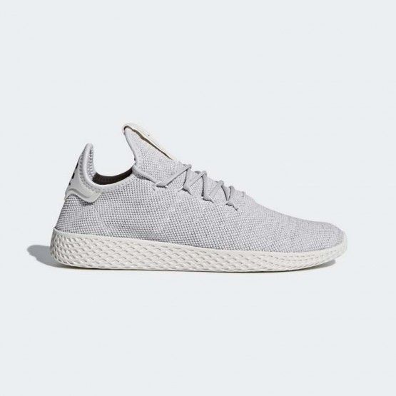 Mens Grey/Chalk White Adidas Originals Pharrell Williams Tennis Hu Shoes 508HOWZK->Adidas Men->Sneakers