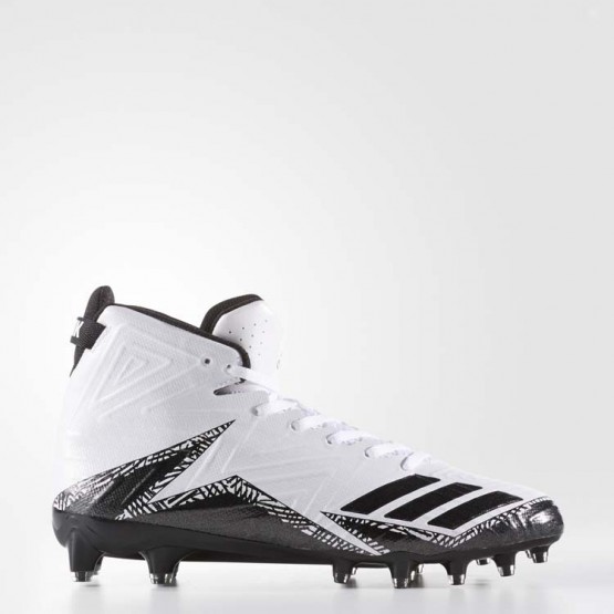Mens White Ftw/Black Adidas Freak X Carbon Mid Cleats Football Cleats 550MVUHY->->Sneakers