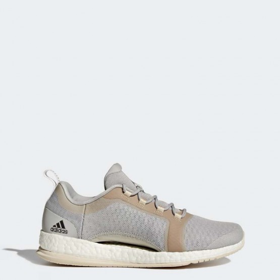 Womens Grey/White Adidas Pure Boost X Trainer 2.0 Training Shoes 565NHTSL->Adidas Women->Sneakers