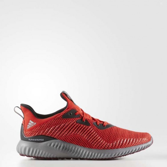 Mens Core Red/Cardinal/Utility Black Adidas Alphabounce Running Shoes 646BCERL->Adidas Men->Sneakers