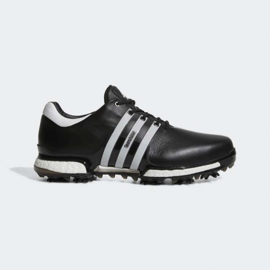 Mens Core Black/White Adidas Tour 360 Boost 2.0 Golf Shoes 650QSILZ->Adidas Men->Sneakers