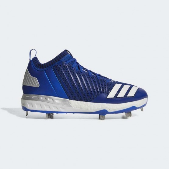 Mens Collegiate Royal/White/Metallic Silver Adidas Boost Icon 3 Cleats Baseball Shoes 657RTYQM->Adidas Men->Sneakers