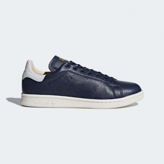 Mens White/Collegiate Navy Adidas Originals Stan Smith Recon Shoes 665DBHXJ->Adidas Men->Sneakers