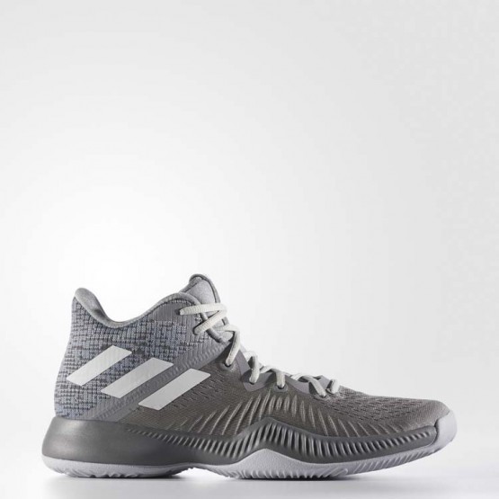Mens Grey/White Adidas Mad Bounce Basketball Shoes 672FZEAO->Adidas Men->Sneakers