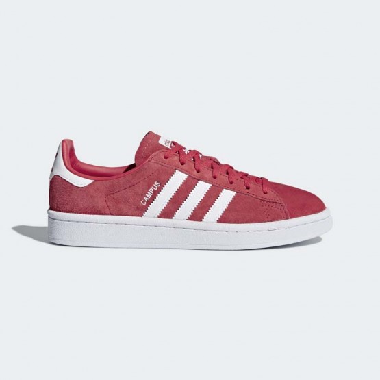 Womens Ray Red/White Adidas Originals Campus Shoes 693HLXNW->Adidas Women->Sneakers