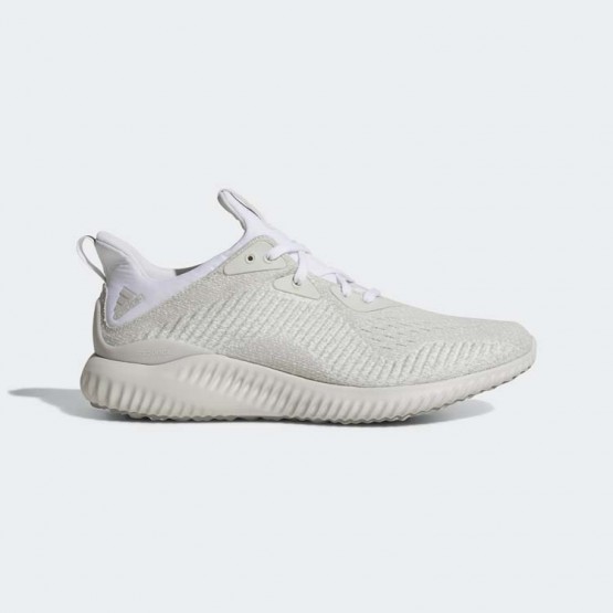 Mens White/Silver Metallic/Off White Adidas Alphabounce Em Running Shoes 693SIECT->Adidas Men->Sneakers