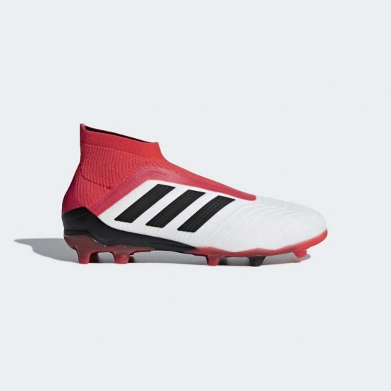 Kids White/Black Adidas Predator 18+ Firm Ground Boots Soccer Cleats 735MPKTO->Adidas Kids->Sneakers