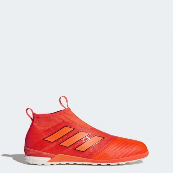 Mens Solar Red/Solar Orange/Core Black Adidas Ace Tango 17+ Purecontrol Indoor Soccer Cleats 743HMUOZ->Adidas Men->Sneakers