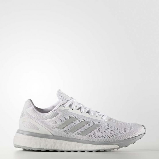 Womens White/Metallic Silver/Light Onix Adidas Response Limited Running Shoes 743XJRYC->Adidas Women->Sneakers