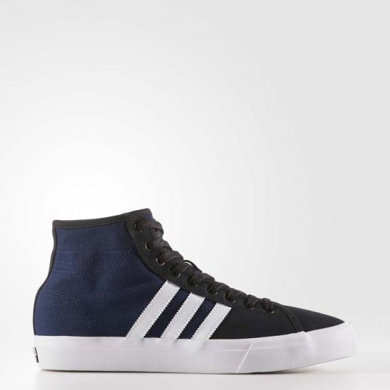 Mens Collegiate Navy/White/Black Adidas Originals Matchcourt High Rx Shoes 762KZSTU->Adidas Men->Sneakers