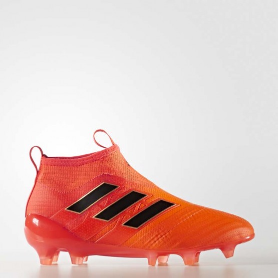 Kids Solar Orange/Black/Poppy Adidas Ace 17+ Purecontrol Firm Ground Cleats Soccer Cleats 768XMCTL->Adidas Kids->Sneakers