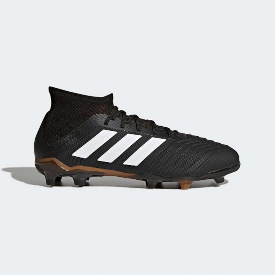 Kids Core Black/White/Infrared Adidas Predator 18.1 Firm Ground Cleats Soccer Cleats 783HZGMD->Adidas Kids->Sneakers