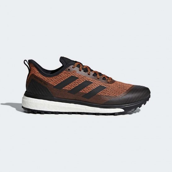 Mens Orange/Black Adidas Response Trail Running Shoes 841QDHSZ->->Sneakers