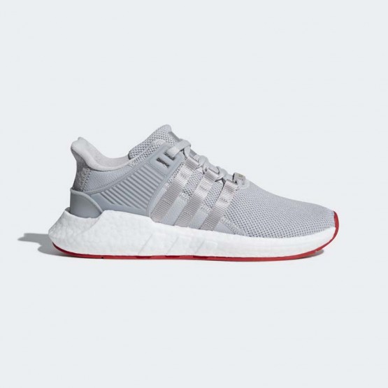 Mens Matte Silver/White Adidas Originals Eqt Support 93/17 Shoes 873WISEY->Adidas Men->Sneakers