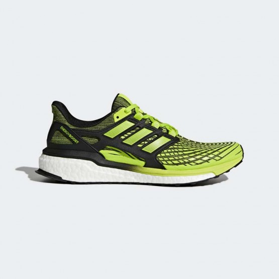 Mens Solar Slime/Core Black Adidas Energy Boost Running Shoes 882MGIAF->Adidas Men->Sneakers