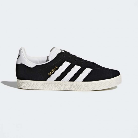 Kids Core Black/White/Metallic Gold Adidas Originals Gazelle Shoes 889FWREO->Adidas Kids->Sneakers